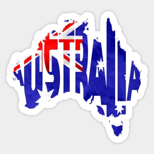 Australia Typo Map Sticker